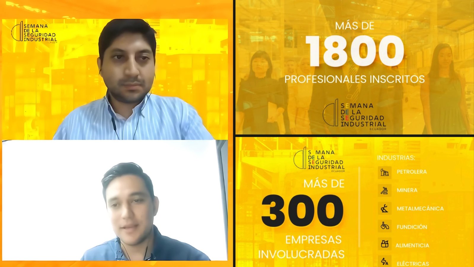 Juan David Ocampo como host de la Semana de la Seguridad Industrial, con más de 1.800 profesionales inscritos